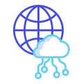 Globe with cloud spark